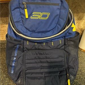 Steph Curry Under Armour Navy and Yellow Backpack